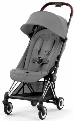 Cybex Прогулочная коляска Coya / цвет Mirage Grey (серый), рама Chrome Brown