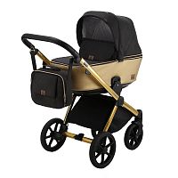 BeBe-Mobile Коляска 2 в 1 Cesaro Special Edition / цвет черный, золотая кожа, золотая рама, Y903