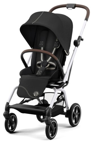 Cybex Прогулочная коляска с дождевиком и бампером Eezy S Twist+ 2 SLV / цвет Moon Black (черный)