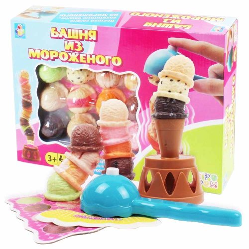 1Toy Игра настольная Игродром Башня из мороженого / разноцветная